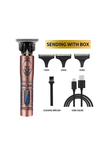 T9 Elektrikli Saç Kesme Makinesi Elektrikli Pusula Elektrikli Pusula Korsan Lcd Bakır