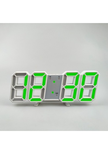 Suofeng 3d Mini Led Dijital Duvar Saati - Pratik Ve Şık Dekorasyon Beyaz