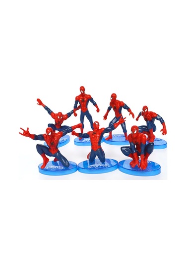 Spiderman Örümcek Adam Aksiyon Karakter Stantlı 7 Li Figür Koleksiyon