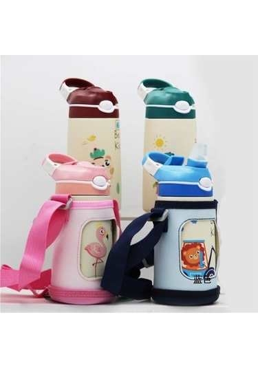 Maoyaya 400 Ml Çocuk Termos Su Şişesi - Bebek Ördek Kupa Bebek Termos