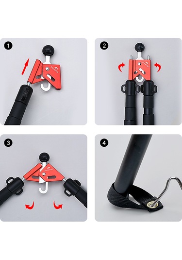 Reedark dayanıklı Alüminyum Çadır Direk Ucu Kapağı - Delinmeye Karşı Koruma, Kampçılık İçin Siyah