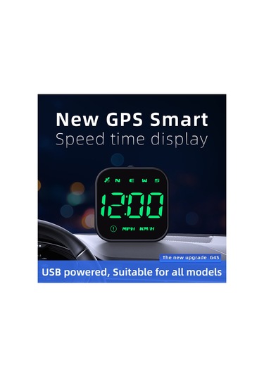 Teltree Araç Gps Yükseklik Görüntüleyici - Hız, Yön, Saat Gösterimi, Hız Aşımı Ve Yorgun Sürüş Uyarısı Yeşil Işık