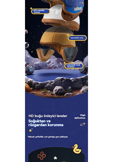 Eternal Luck Yeni Ulusal Standart A Sınıfı Çocuk Motosiklet Kaskı - Açık Mavi