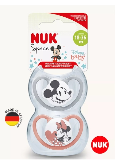 Nuk Space Mıckey Güçten, 3 Numara Emzik, 2 Adet 187532946 Kırmızı