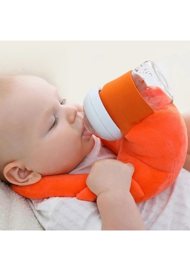 Kangvka Yetişkin Ellerini Serbest Bırakan Bebek Biberon Tutucu Yastık - Yumuşak Poliester, Ev/seyahat Kullanıma Uygun Mavi