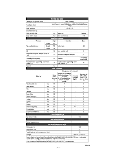 Vestel CDL801 E NF 406 LT 6 Çekmeceli Dikey Derin Dondurucu