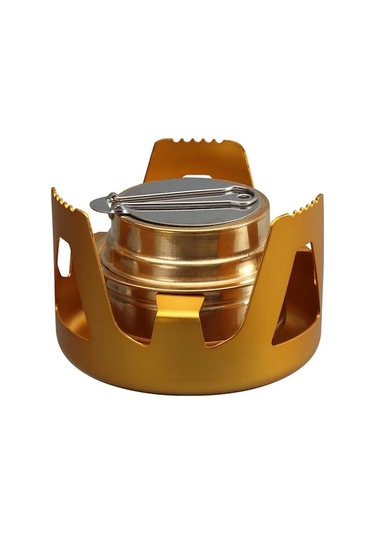 Halın Outdoor Kamp & Piknik İçin Mini Gaz Brülör Altın Sarı Sarı