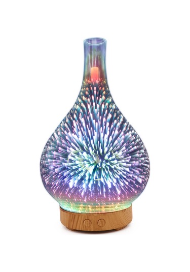 Teltree 3d Ultrasonik Aromaterapi Diffüzyon Cihazı, 100ml, 7 Renk Led Işıklı Nemlendirici, Otomatik Su Kapanma Fonksiyonu İle Konforlu Kullanım