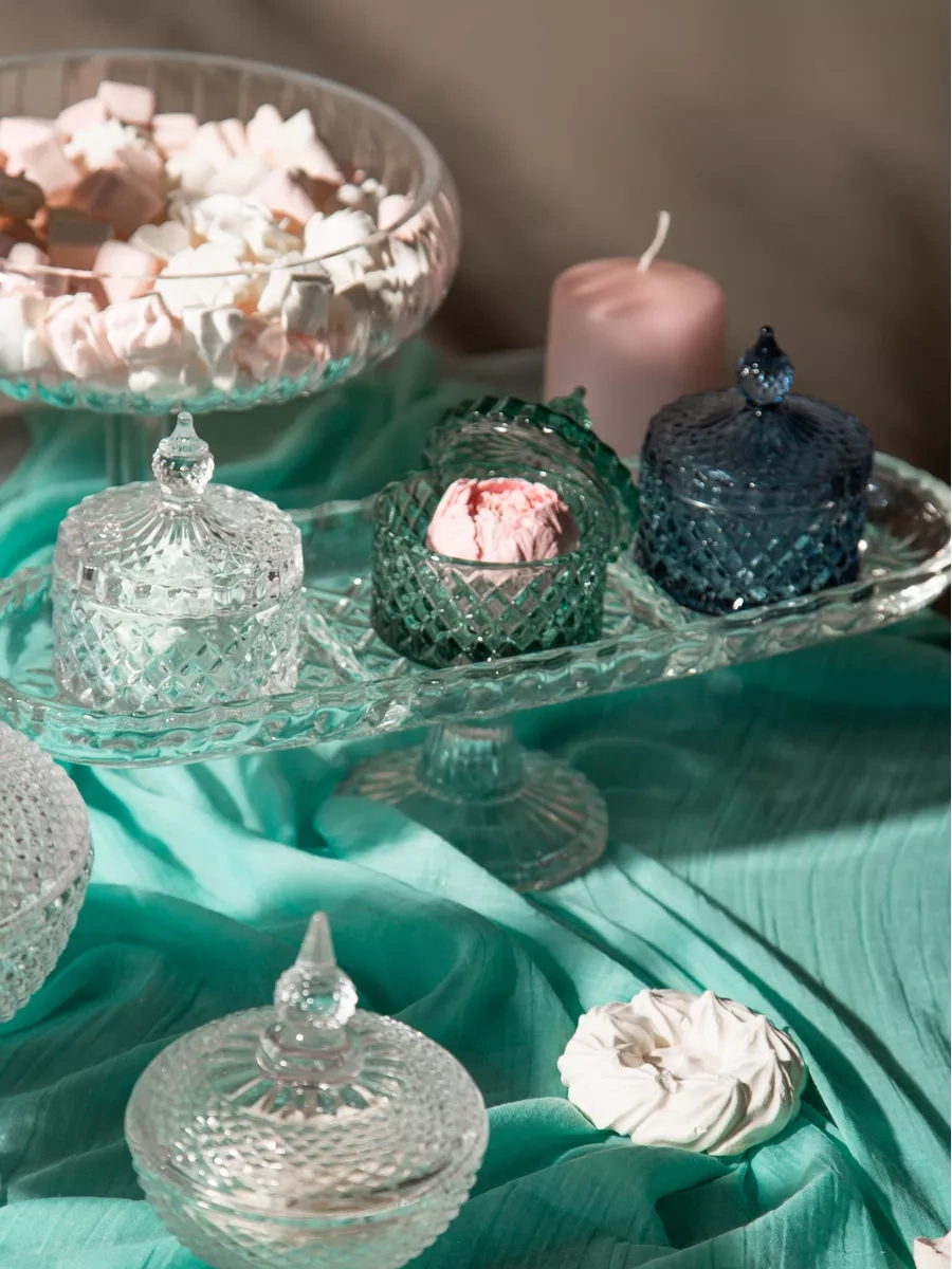 Lefard Dıamant Şekerlik 150 Ml Kapaklı Cam 178969494