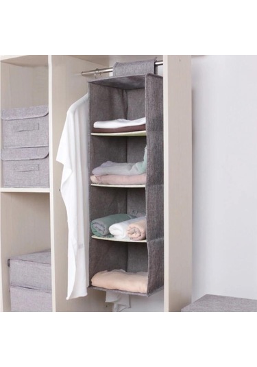 Gri 1 Adet Yaratıcı Ev Giysileri Asılı Çekmece Kutusu İç Çamaşırı Sıralama Depolama Dolabı Dolap Depolama Raf Raf Depolama Wbl Gri