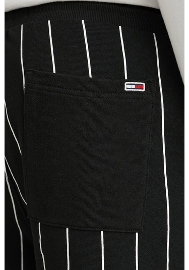 Tommy Hilfiger Tommy Jeans Oversize Pinstripe Men's Shorts Erkek Oversize Şort Siyah