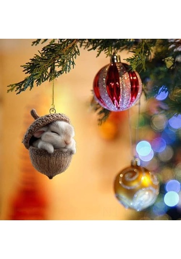 Xindoker Orman Hayvanı Fıstık Açık Figürü - 2d Akrilik Ev Dekorasyonu - Kışlık/noel Aksesuarı Tilki Desenli, Tek Adet