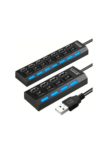 Willowhaven 4 Portlu Usb 2.0 Hub - Bağımsız Port Kontrollü Güç Anahtarlı Usb Genişletici