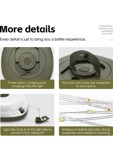 West Bıkıng Yp0701425 Kamp Led Çadır Işık Açık Kamp Alanı Atmosfer Gölgelik Işık - Sıcak Işık