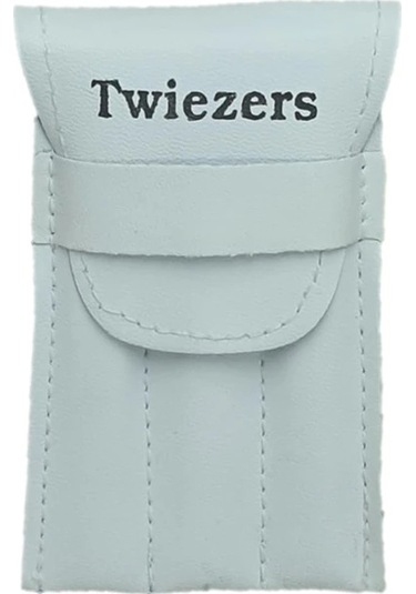 Twiezers Twzset3111 Deri Çantalı 3'lü Paslanmaz Çelik Cımbız Seti - Beyaz/beyaz