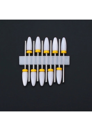 Trendooze 10 Adet Seramik Tırnak Matkap Uçları Seti - Unik Renk Tasarımı