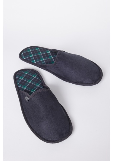 AC&Co / Altınyıldız Classics Erkek Siyah-kırmızı Twigy Yumuşak Taban Ev Terliği Damat Çeyiz Siyah - Kırmızı