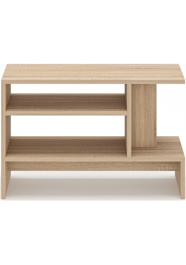 Sümela Raflı Yan Sehpa - Gazetelik, Dergilik, Kitaplık Meşe