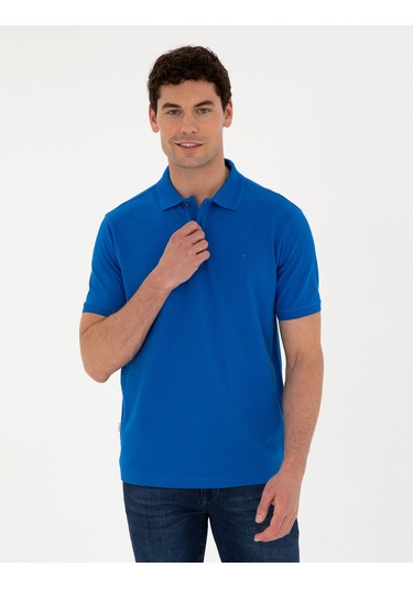 Pierre Cardin Erkek Saks Tişört Basic 50280754-vr045 Saks Mavisi