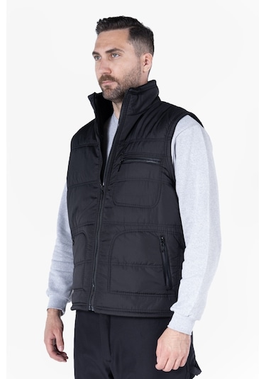 Polarlı Elyaf Takviyeli İş Yeleği Siyah