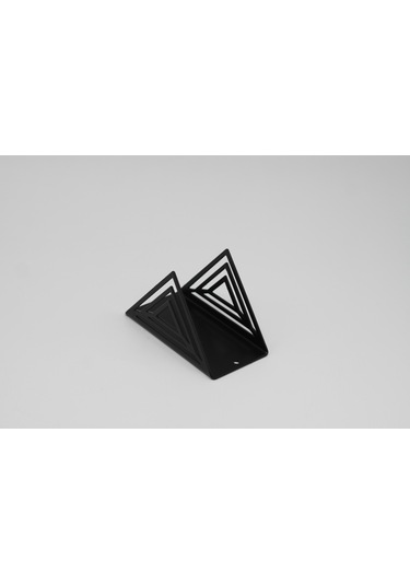 Metal Masa Üstü Sofra Dekoratif Siyah Peçetelik Minimalist Model Siyah