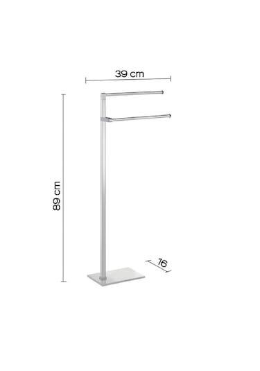 Maine Ayaklı Havluluk, 39 X H89.4 X 15.5cm - Krom