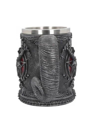 Pentagram Boynuz Bira Kupa Paslanmaz Çelik Ve Amp Reçine 3d Tankard Kahve Bira Kupa Drinkware Cup Mystic Wicca Fan Hediye Kupalar Siyah A