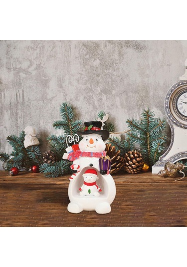 Suntek Işıklı Yılbaşı Süsü Masaüstü Heykeli Kardan-adam