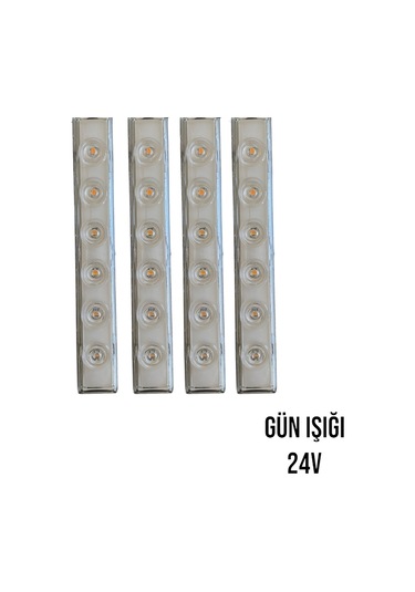 6 Mercekli 24v Gün Işığı Tente Armatür Beyaz