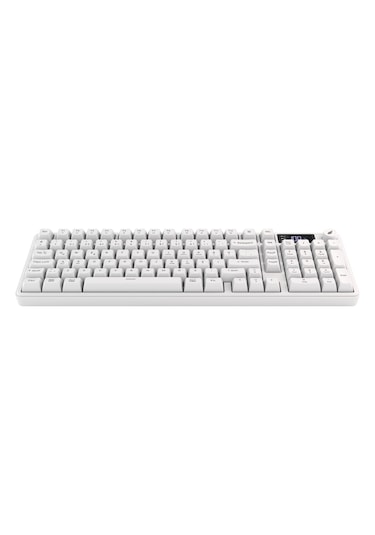 Hk258 Membrane Lcd Rgb Kablosuz/bluetooth Beyaz Full Türkçe Gaming Oyuncu Klavye