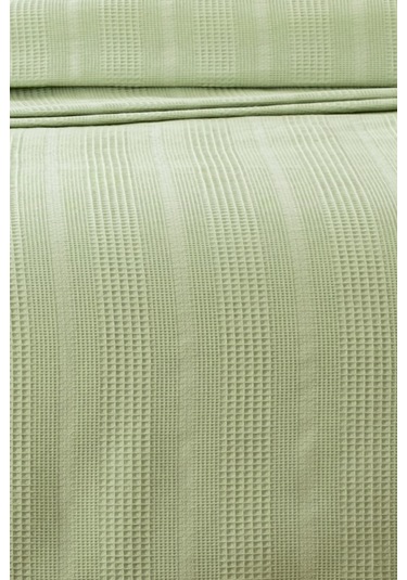 Çift Kişilik Kopanaki Dantelli Waffle Pike-210x230 Cm Fıstıkyesılı Fıstık Yeşili