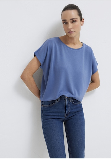 Mavi - Mavi Tencel Tişört 167245-70738 Mavi