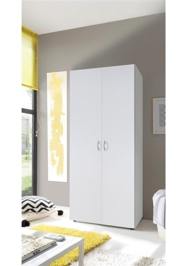 Giyinme Dolabı - Çok Amaçlı Dolap - Gardırop 80 Cm Beyaz