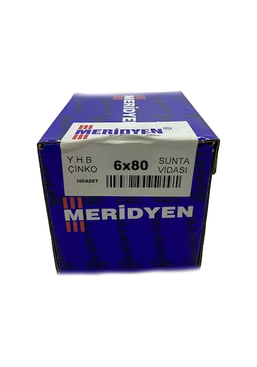 Meridyen Sunta Vidası 6x80 100 Adet Diğer