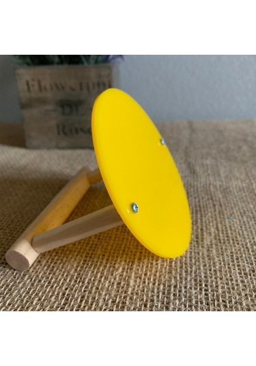 Yifomall Doğal Ahşap Kuş Eğitim Standı - Oyuncak Ve Tünek Seti