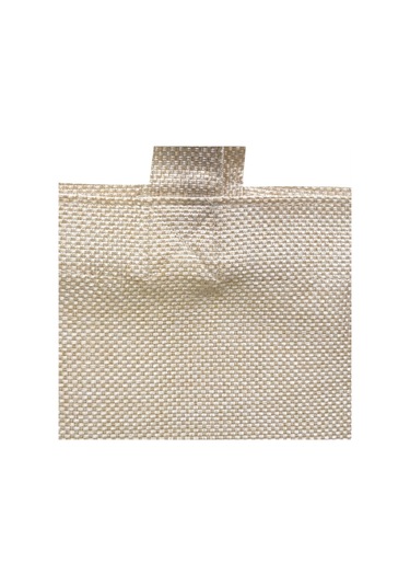 Hasır Dokulu Körüklü Kadın Kol Ve Omuz Çantası Krem-1416