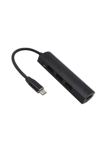 Fastbuy Usb-c 3.1 Hub 4 Portlu - 1xusb3.0, 3xusb2.0 - Mikro Usb Besleme - Hızlı Veri Aktarımı - Jw331 Siyah