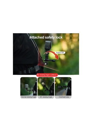 Novahub Geeksen Hızlı Ayrılabilir Manyetik Göğüs Kayışı - Gopro İçin Uyumlu Siyah Güçlü Sıkma Sayfası Siyah