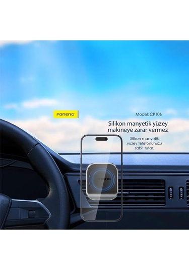 Foneng Cp106 Manyetik Araç İçi Havalandırma Telefon Tutucu -