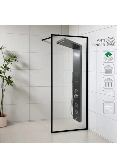 Sam Banyo Hazar Duş Paneli, Dikey Jakuzi Siyah