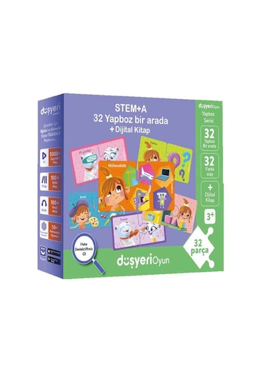 Stem A 32 Parça Yapboz Mor