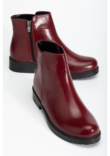 165-204 Bordo Yanki Günlük Kadın Bot Bordo