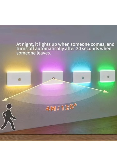 Boatshop1 1 Adet Akıllı Işık Çok Fonksiyonlu Led Hareket Sensörlü Duvara Monte Gece Lambası Ayarlanabilir Renk Değiştirir Usb Şarjlı Ve Pille Çalışır Yatak Odası Salon İçin Boatshop1 1 Adet Akıllı Işık Çok Fonksiyonlu Led Hareket Sensörlü Duvara Monte Gece Lambası Ayarlanabilir Renk Değiştirir Usb Şarjlı Ve Pille Çalışır Yatak Odası Salon İçin