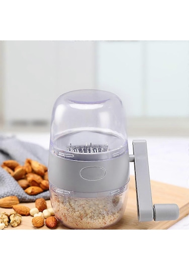 Manuel Fındık Öğütücü Kaymaz Tabanlı Fındık Doğrayıcı Öğütücü Çok Amaçlı Kuru Meyve Kırıcı Fıstık Ezici Mutfak Aleti Beyaz Siyah