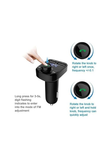 Artfulabode Verici Usb Serbest, Şarj, Mufunye Mp3 Kutulu İçi Fm Eller Çift Çalar, Bluetooth Araç - Hh