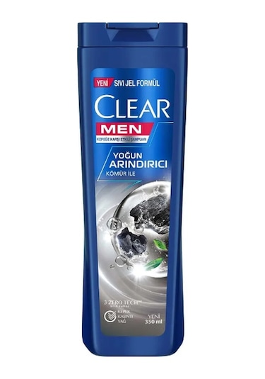 Clear Men Yoğun Arındırıcı Kömür İçerikli Kepeğe Karşı Etkili Şampuan 350 ML