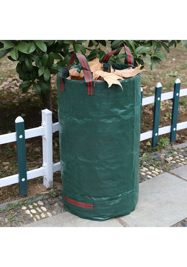 Monyee Yeniden Kullanılabilir Ağır Duty Bahçe Çöp Torbası - 120l Yeşil Polipropilen Yaprak/atık Toplama Ve Saklama Çantası