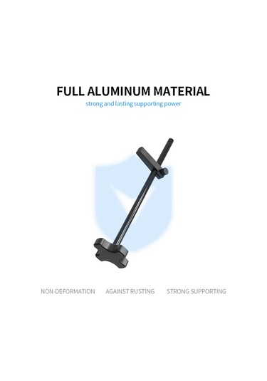 Teltree Gm961 Aluminyum Masaüstü Ekran Kartı Tutucu - Dikey Montajlı Soğutucu Sabitleme Aparatı Siyah