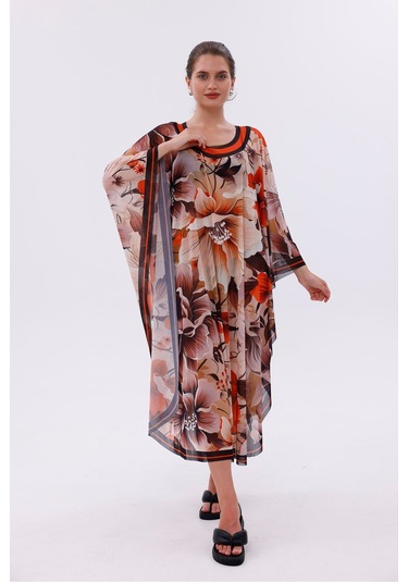 Tarzını Seç Kimono Pareo - Tesettür Pareo - Belek Model 240x135 Cm Çok Renkli