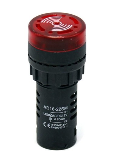 Ses Işıklı Alarm Flaş Buzzer 2 Adet Ac Dc12/24/220v 220v
